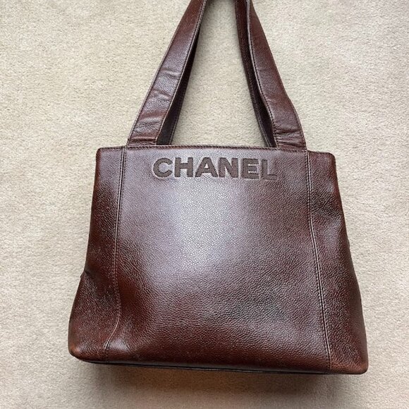 Chanel Caviar Leather Embroidered Shoulder Bag - Picture 9 of 9